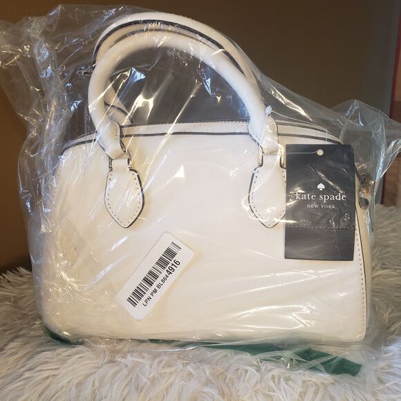 Kate Spade Madison Small Dolly Duffle Bag  Saffiano Leather | Meringue | NWT - Picture 7 of 8